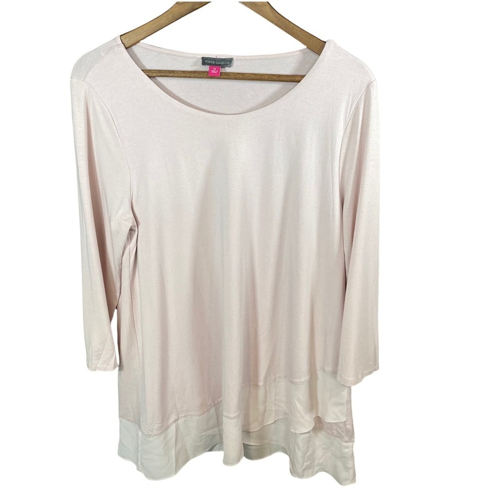 Vince Camuto Blush pink Asymmetrical Tunic Blouse women's medium